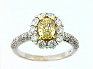 Fancy yellow diamond rings