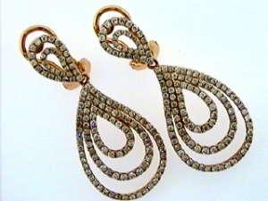 white gold diamond hoop earring